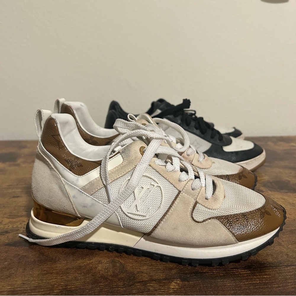 Louis Vuitton Beige and Brown Women's Sneakers